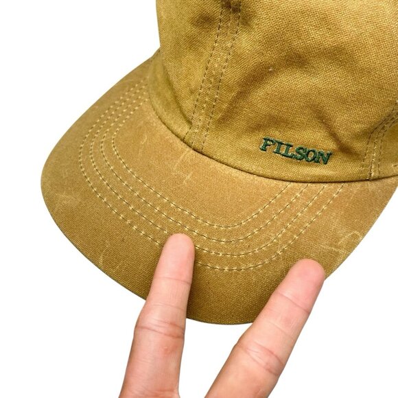 C.C. Filson Tin Cloth Waxed Canvas Waterproof Insulated Ear Flap Cap Mens - Picture 10 of 10